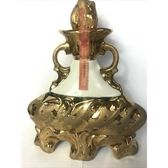 Vintage 1972 James B Jim Beam Weeping Gold Whisky Flowers Decanter Empty Bottle  - Picture 2 of 9